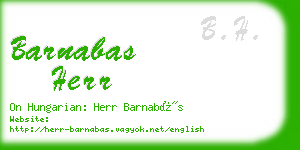 barnabas herr business card